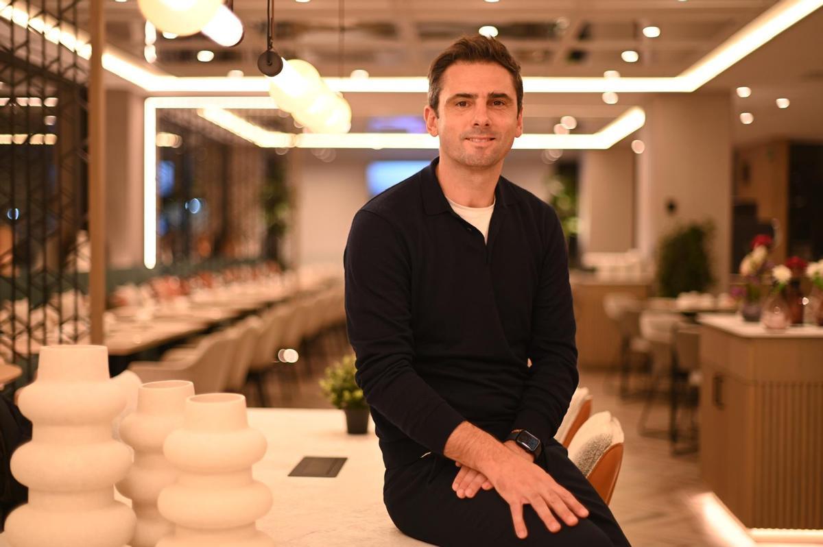 El exdelantero zaragocista, en su hotel ayer.