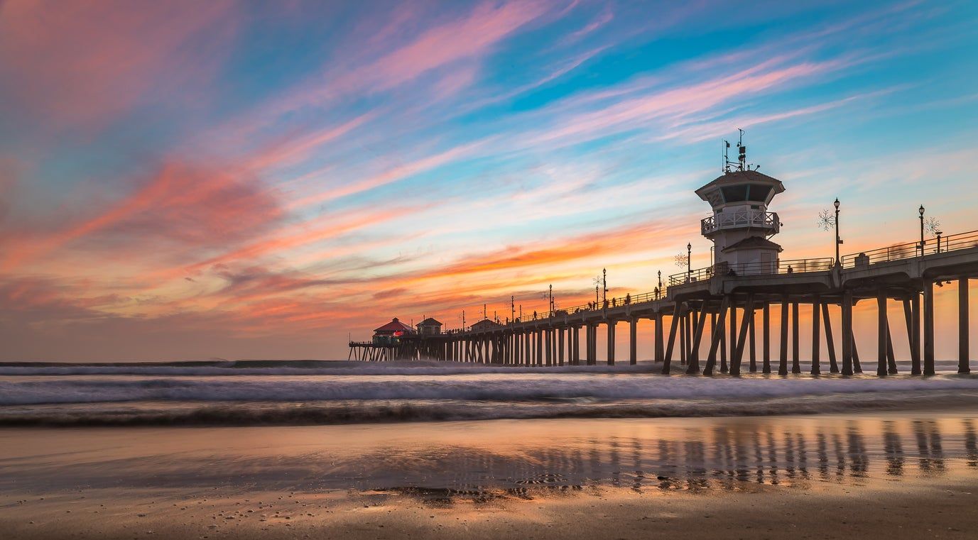 Puerto de Huntington Beach, California