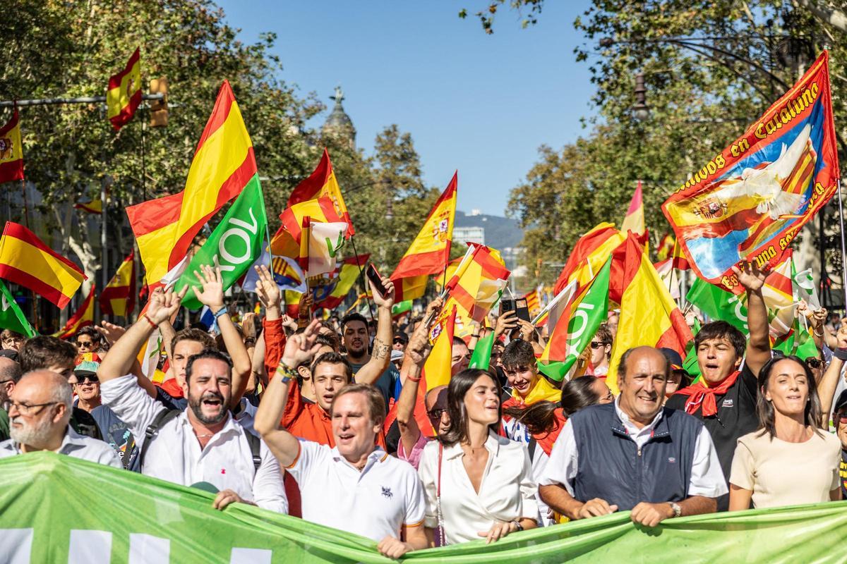 Manifestación por el 12-O en Barcelona