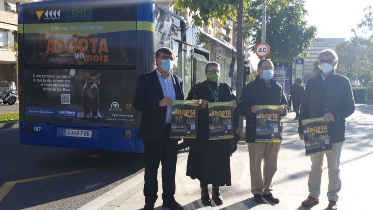 El Ayuntamiento y las asociaciones presentaron la campaña junto a un autobús de la EMT.