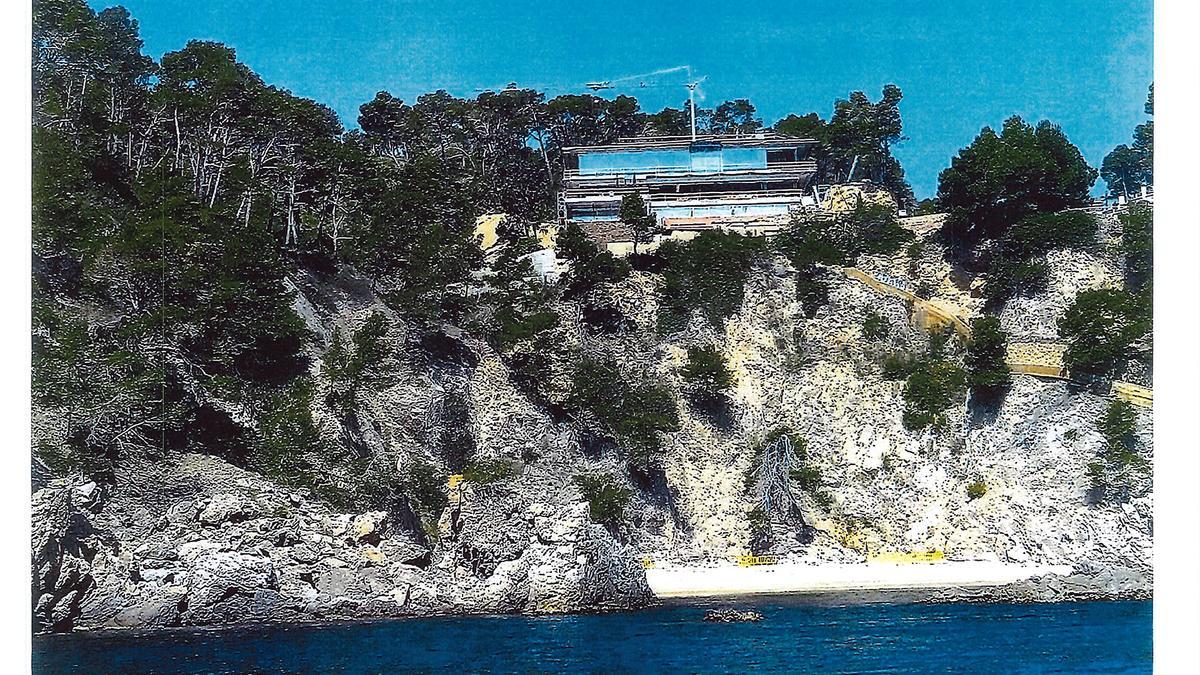 El xalet que es va construir a la cala del Golfet de Palafrugell. El xalet que es va construir a la cala del Golfet de Palafrugell.