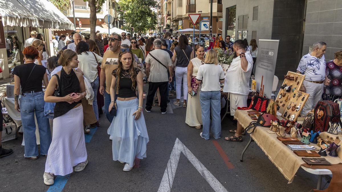 Una actividad de dinamización comercial celebrada recientemente en la calle Quintana de Alicante