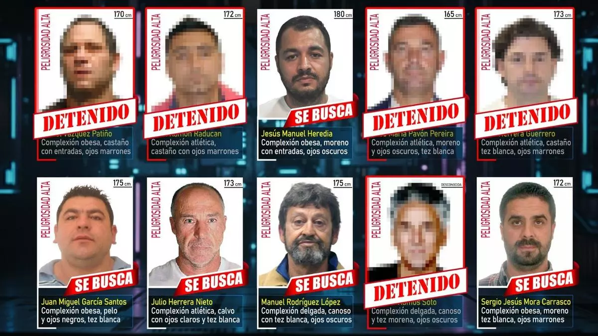 La Policía detiene en tres meses a la mitad de los 10 fugitivos más buscados