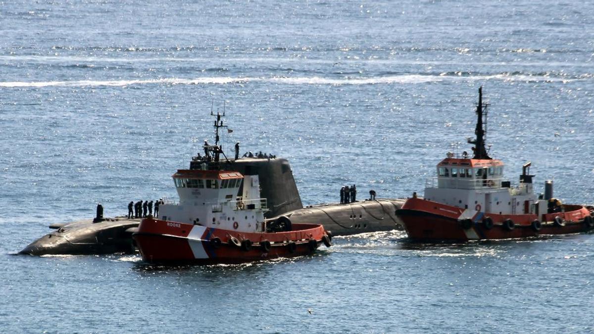 Gibraltar, 5 de junio de 2021.- El submarino de la Royal Navy Astute en Gibraltar. Foto cedida.