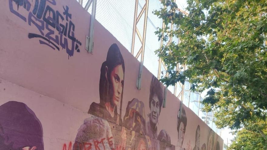 El mural feminista de Ciudad Lineal, en Madrid, vandalizado de nuevo