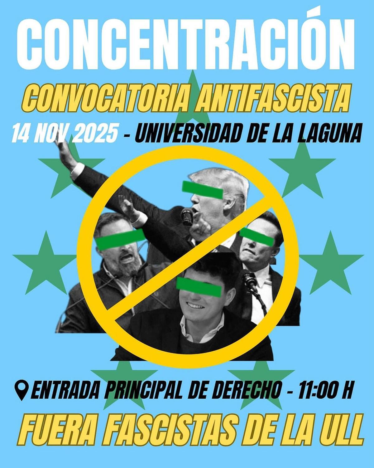 Cartel de la convocatoria en La Laguna.