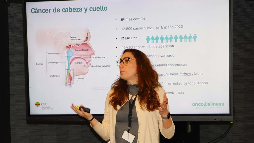 Marta Gómez Nicolás en las jornadas de Oncología del CEU