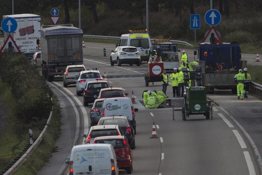 Retenciones en la "Y" por obras en un carril