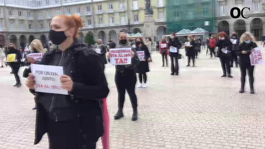 Profesionales de peluquería y estética se concentran en María Pita