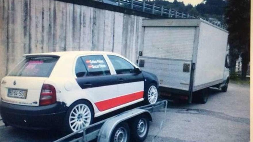 Buscan un coche de rally vendido en Mos que el transportista no entregó en Inglaterra