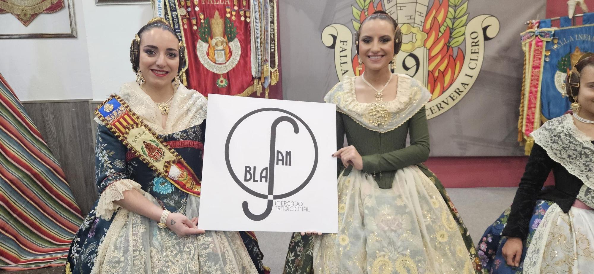 Todo preparado para el Mercado Tradicional de San Blas de la falla Clero