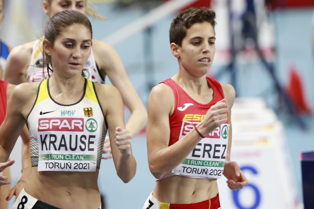 Marta Pérez durante la final de los 1.500