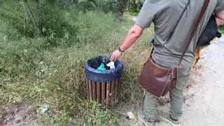 De conatos de incendio a maleza que cubre papeleras: la degradación se apropia de l'Hort de Montenegro en Elche