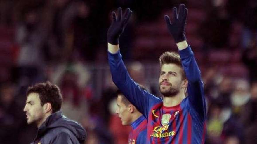 Gerard Piqué, al finalizar el partido del pasado miércoles. / toni albir / efe