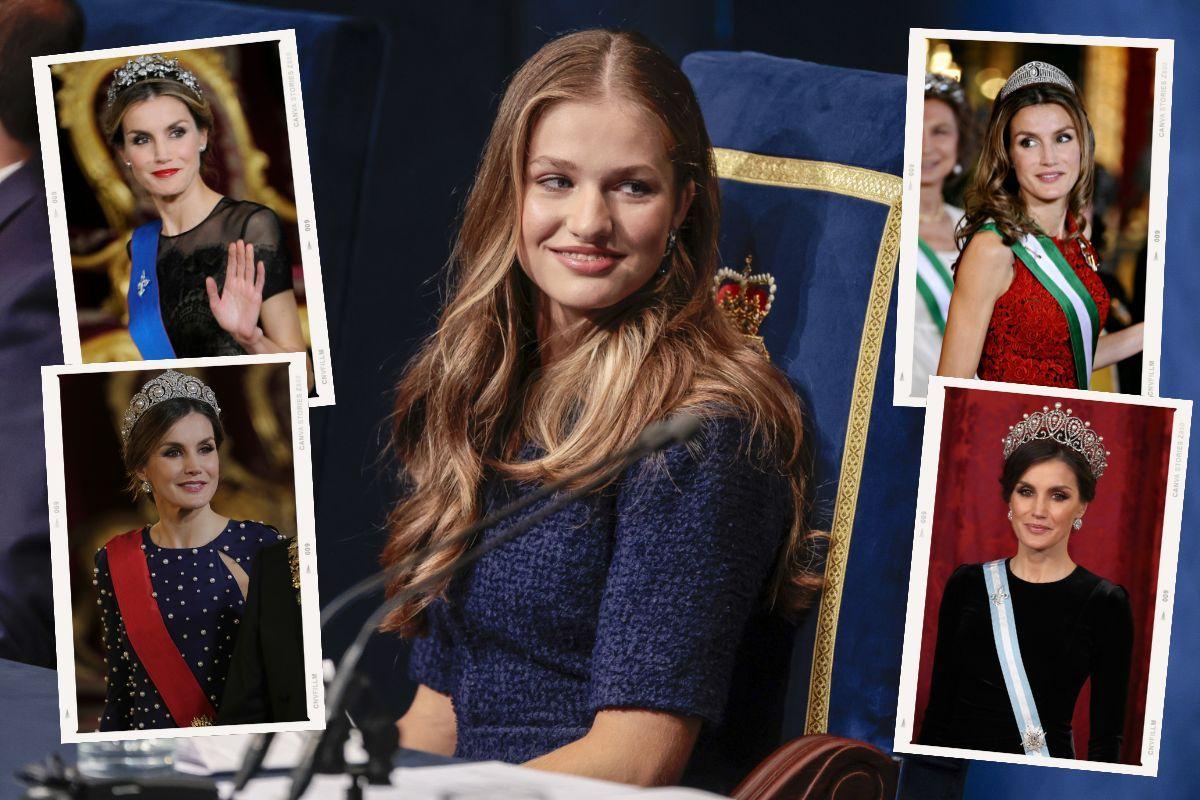 Las tiaras de la reina Letizia que la princesa Leonor podría estrenar ahora que tiene 18 años