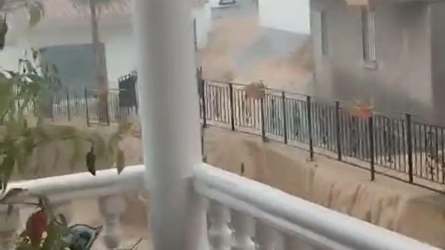 Tromba de agua en La Viñuela