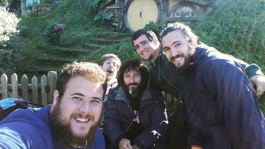 En la recreación de Hobbiton.