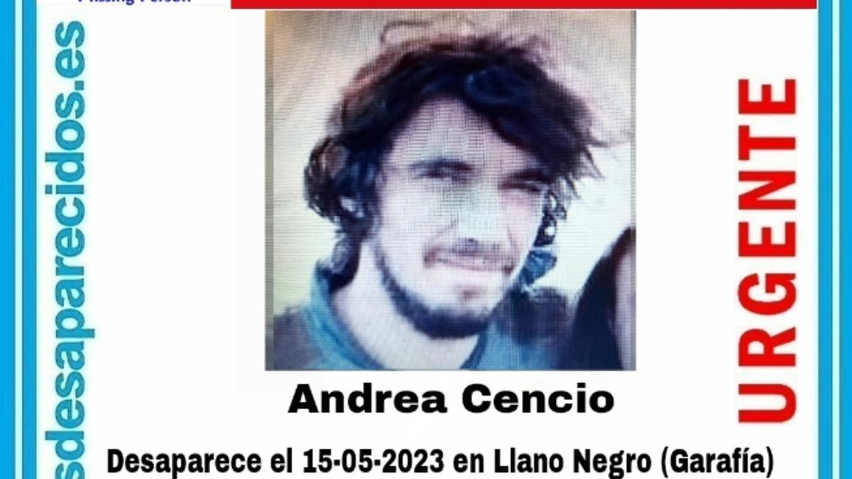 Andrea Cencio, desaparecido en La Palma.