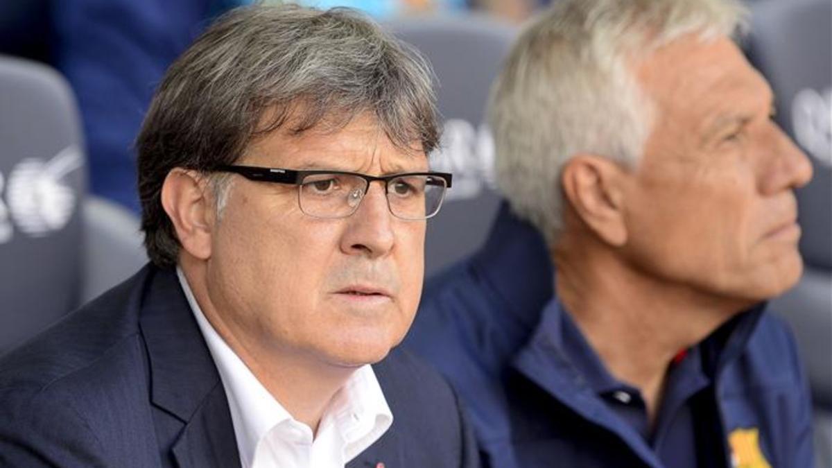 Martino, en el banquillo del Camp Nou