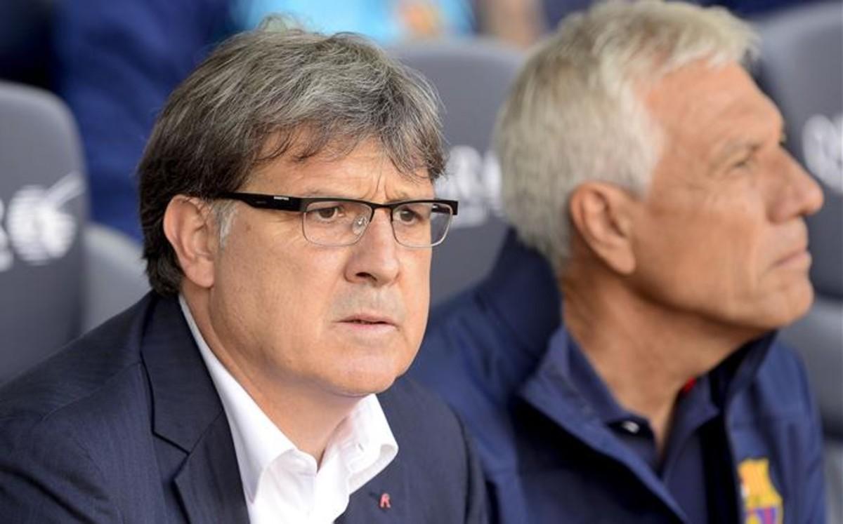 Martino, en el banquillo del Camp Nou