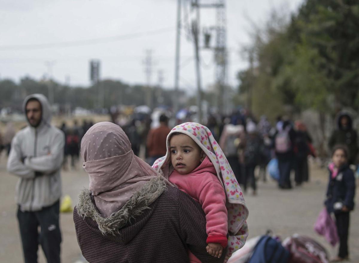 Éxodo palestino, de Khan Yunis a  Rafah