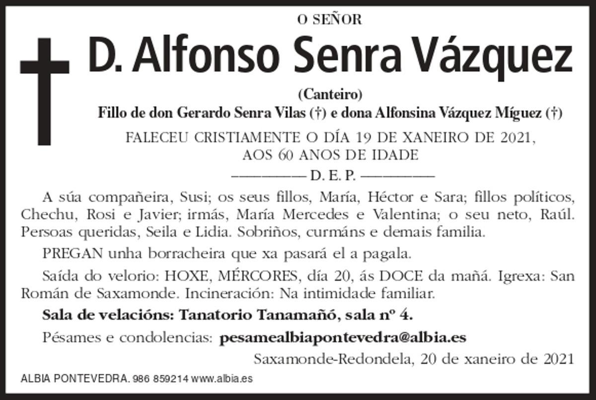 Esquela publicada en FARO DE VIGO el miércoles 20 de enero.