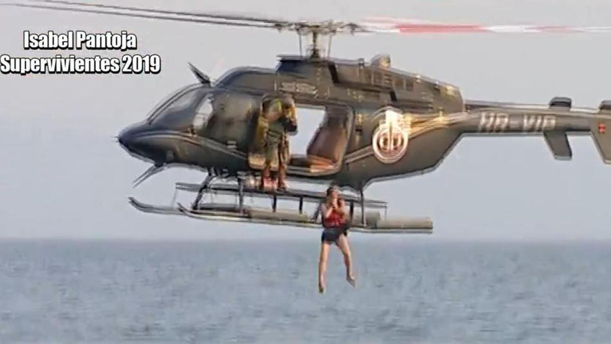 El salto del helicóptero de Isabel Pantoja