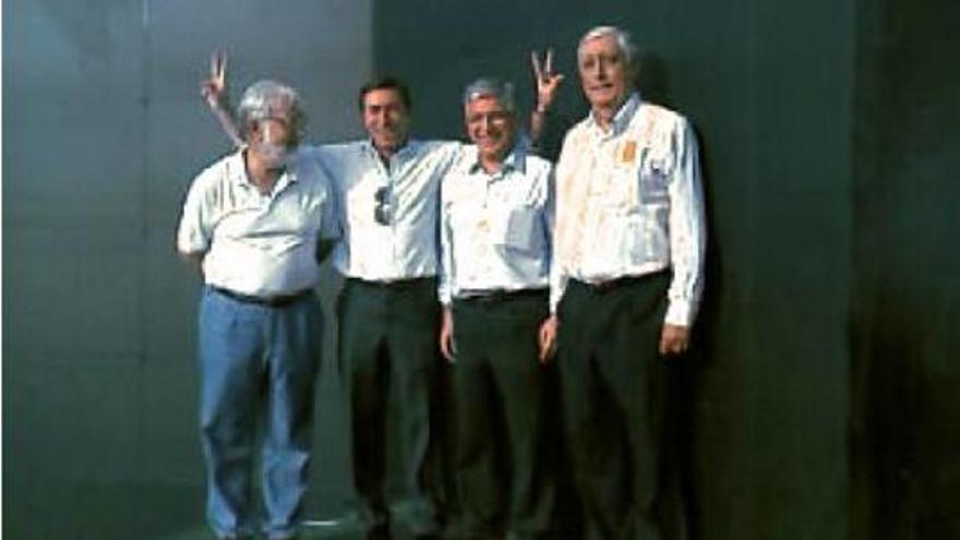 El presidente de Typsa, Flores, Machí y Barcaiztegui en Baréin.