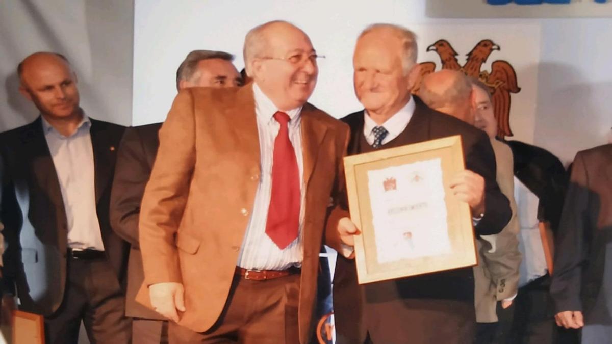 Ginés García durante un acto del Águilas.