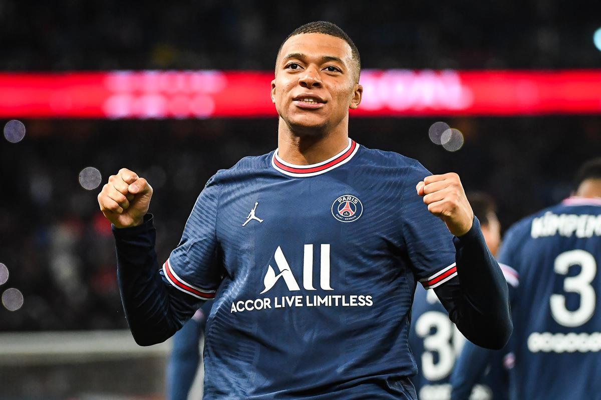 Kylian Mbappé, celebrando uno de sus últimos goles con el PSG.
