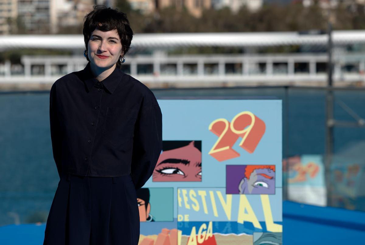 Marta Matute, en el photocall del Muelle Uno