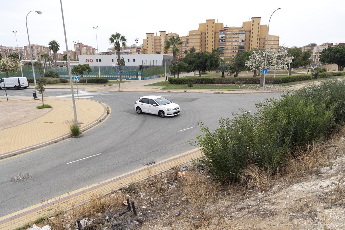 Vista de la calle Actriz La Tirana en Málaga capital donde ha sido encontrada una bebe recién nacida esta mañana