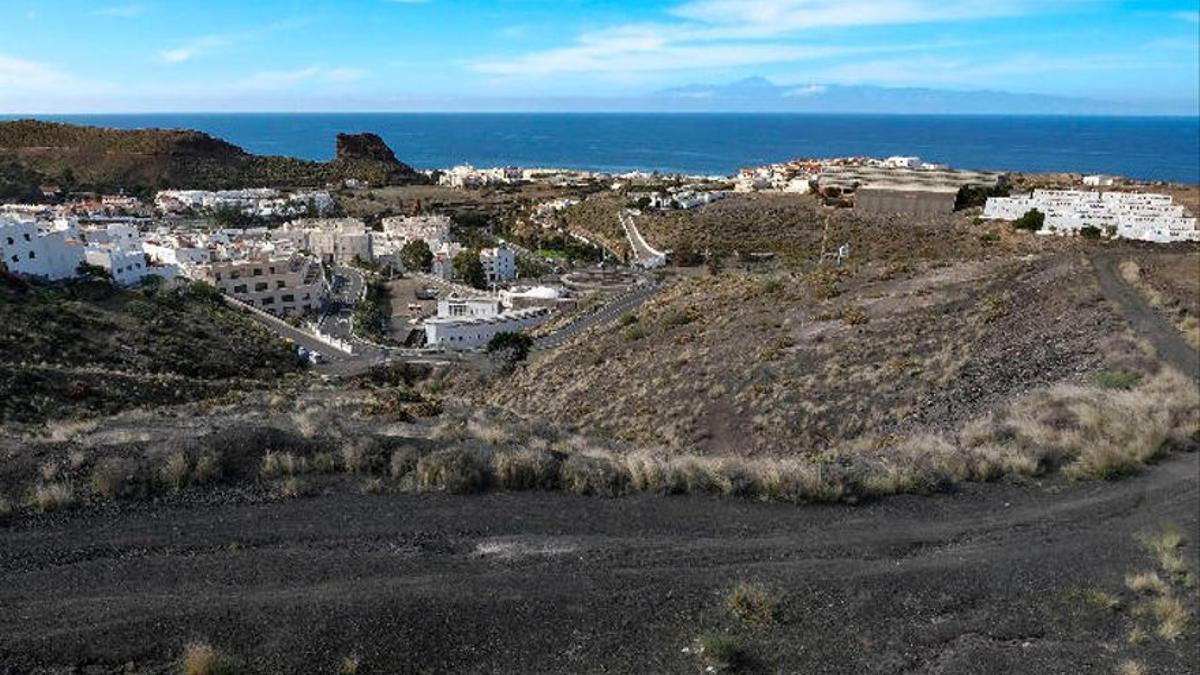Terrenos por los que pasará la carretera de cincunvalación de Agaete hacia el Valle.