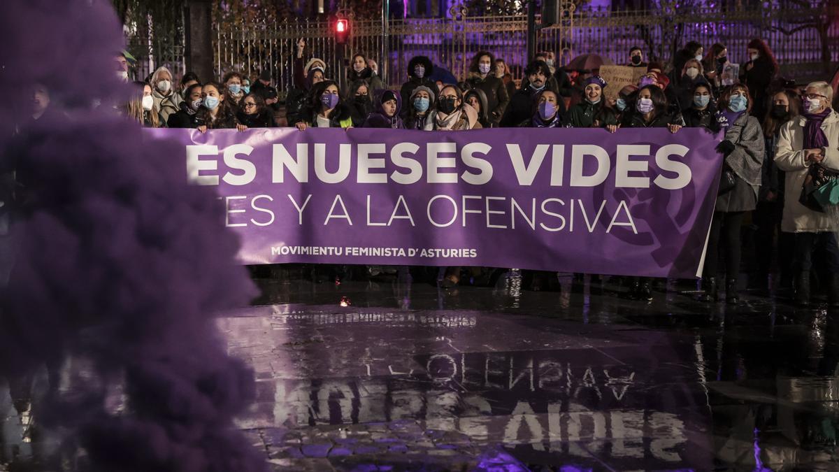 Manifestación en Oviedo.