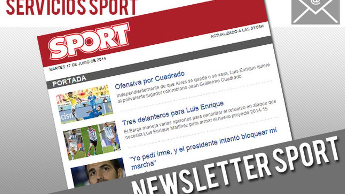 Puedes seguir la actualidad de SPORT en tu correo