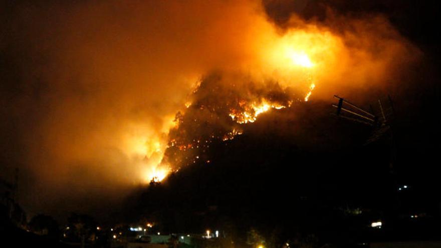 Imagen de archivo del incendio en Los Realejos