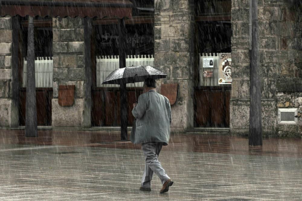 Temporal de lluvia en agosto en Asturias