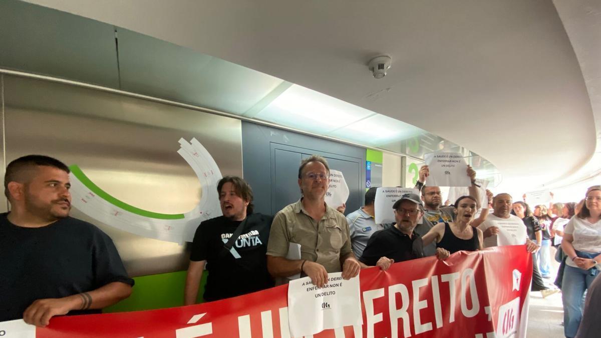 Protesta de la CIG contra la modificación del Plan de mejora de la gestión y control de la incapacidad temporal.