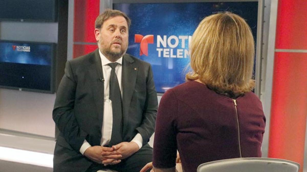 Oriol Junqueras, entrevistat per Noticias Telemundo, i trobada amb la comunitat catalana de Miami.