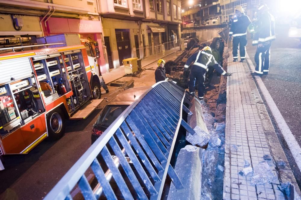 Aparatoso accidente de madrugada en Juan Flórez