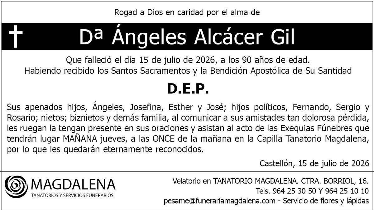 Dª Ángeles Alcácer Gil