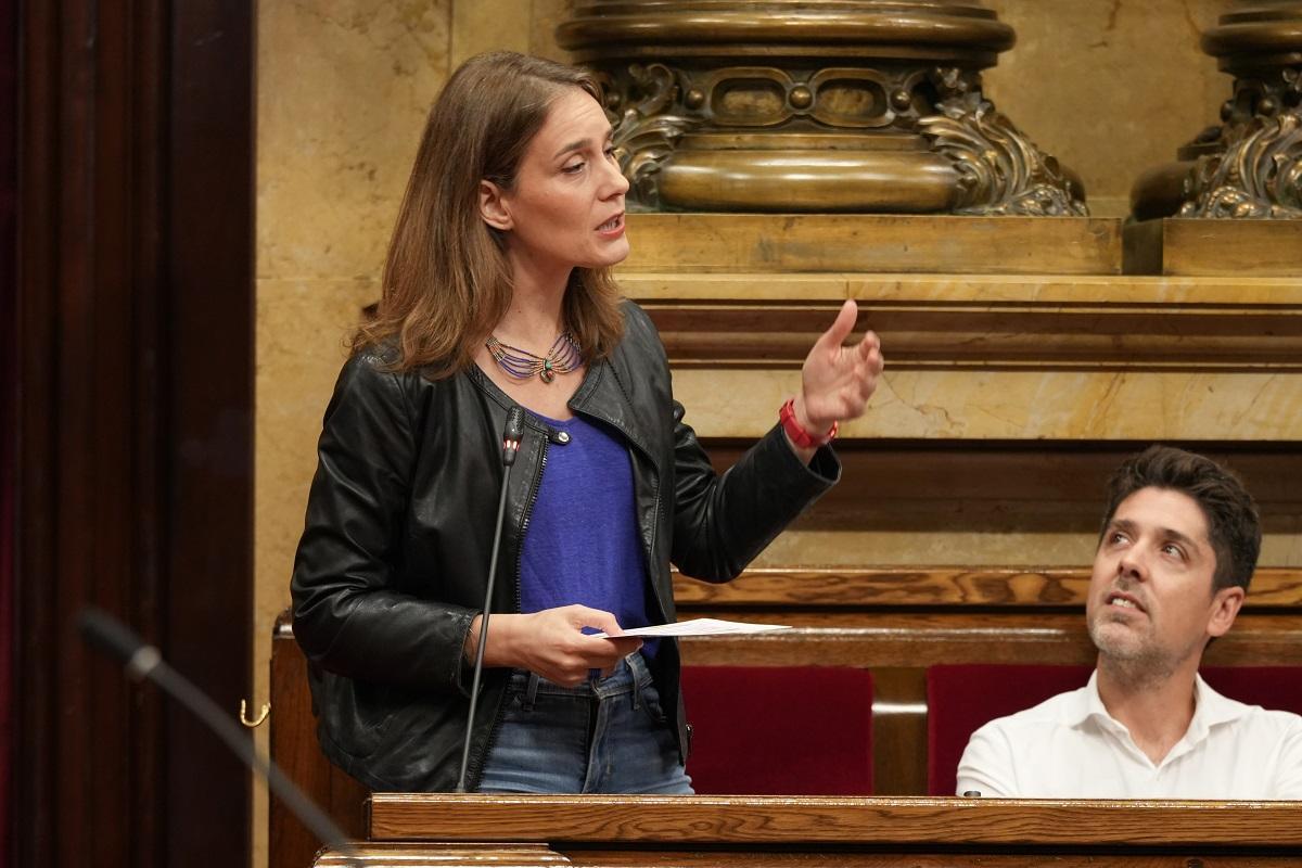 La líder de los Comuns en el Parlament, Jéssica Albiach, este miércoles