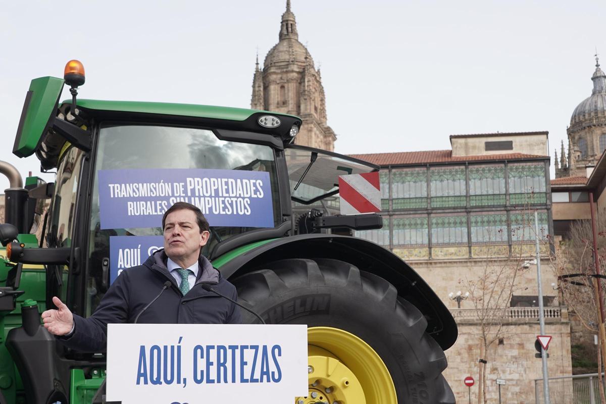 Mañueco, durante un acto en Salamanca.