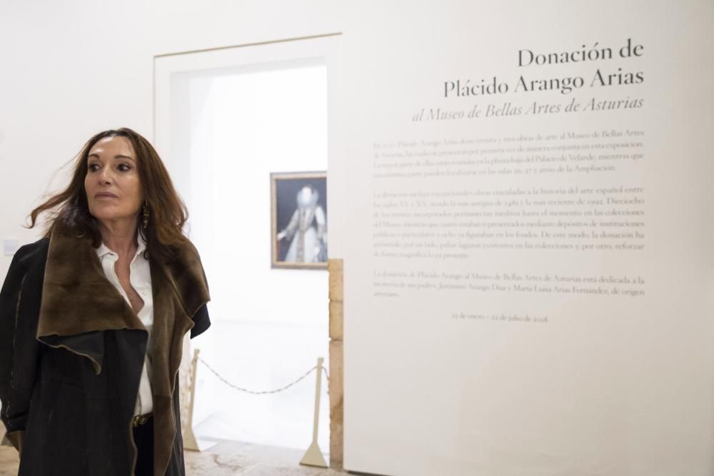 Plácido Arango acude junto a Javier Fernández a la inauguración de su exposición en el Bellas Artes