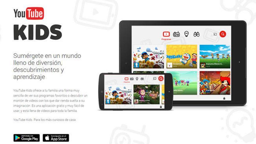 La aplicación &#039;Youtube Kids&#039;.