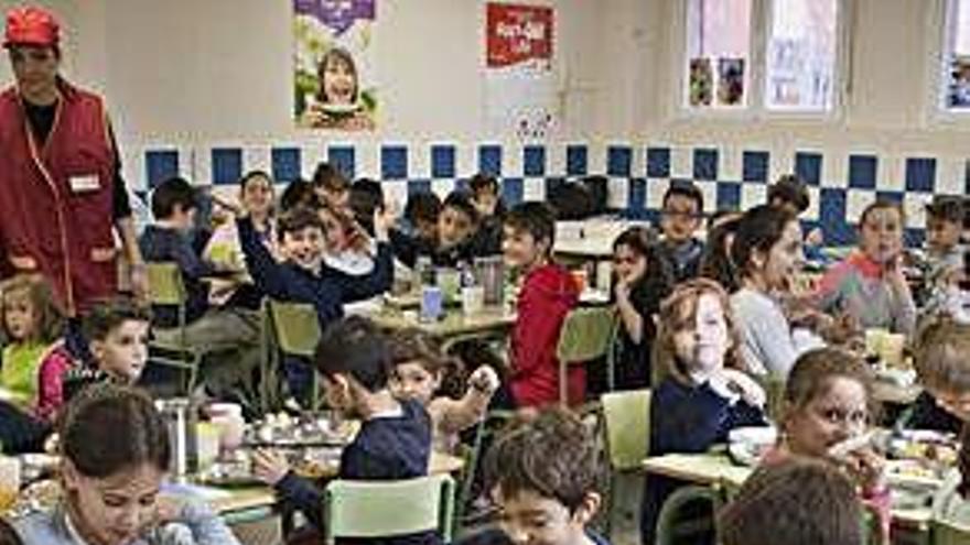 Uno de los comedores escolares de la capital, durante el almuerzo.