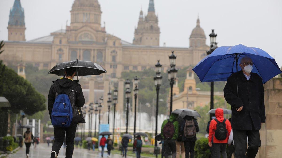 Día de lluvia en Barcelona