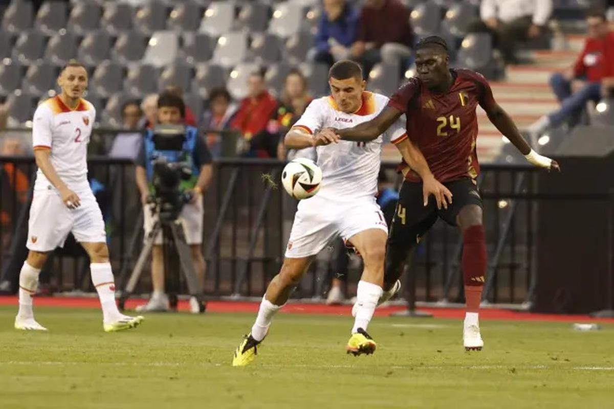 Onana en un partido con Bélgica.