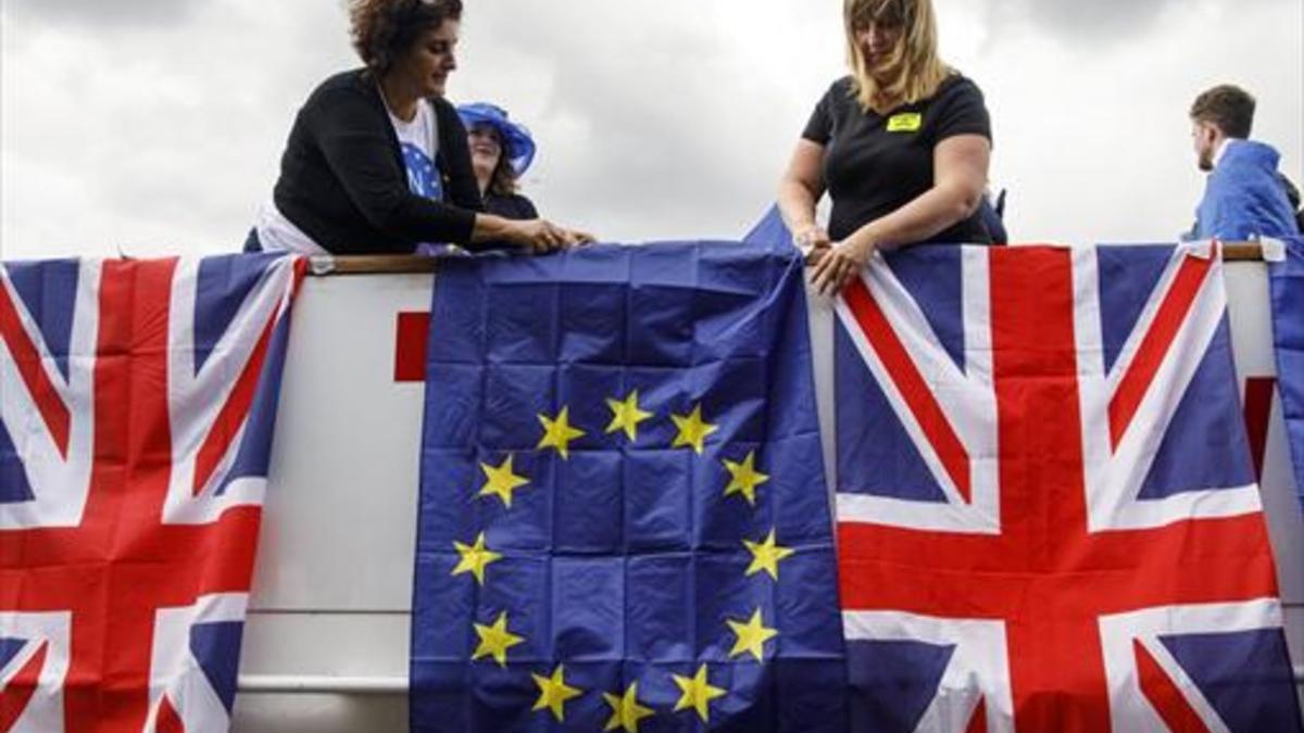 Manifestación contra el 'brexit' en Londres, el pasado sábado.