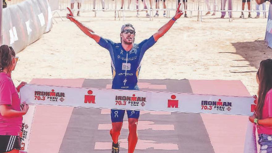 Su triunfo del pasado mes de abril en el Ironman 70.3 de Perú.